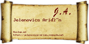 Jelenovics Arián névjegykártya